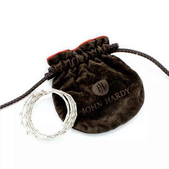 John Hardy Sterling Silver Bamboo 5 Coil Wrap Bracelet - Picture 2 of 6